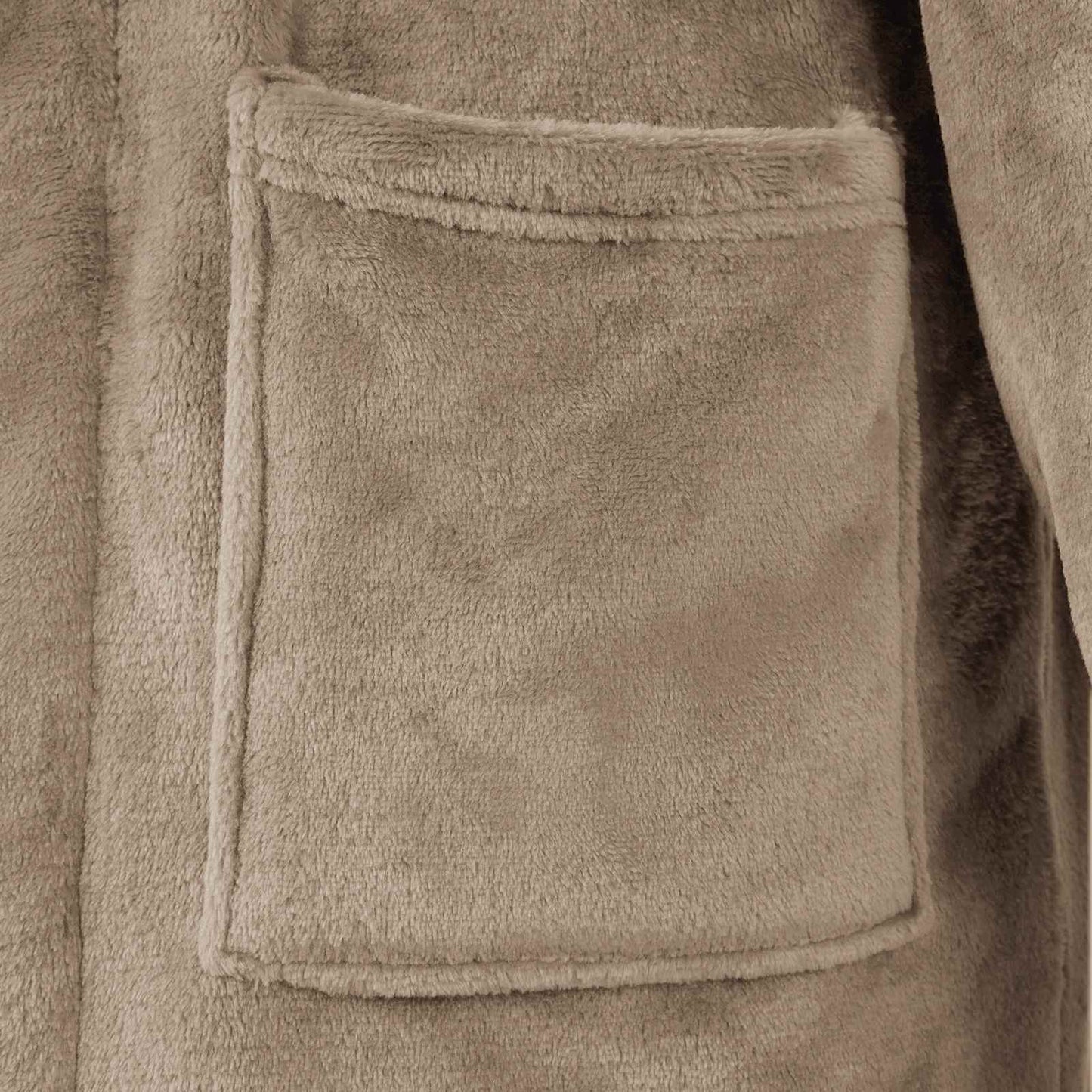 Bathrobe without Hood Camel M Flannel