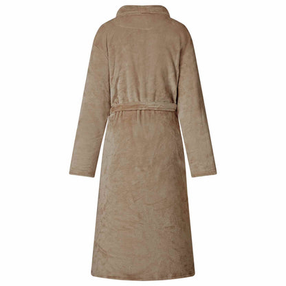 Bathrobe without Hood Camel L Flannel