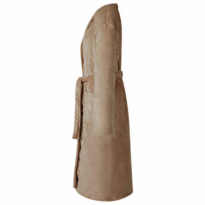 Bathrobe without Hood Camel XXL Flannel
