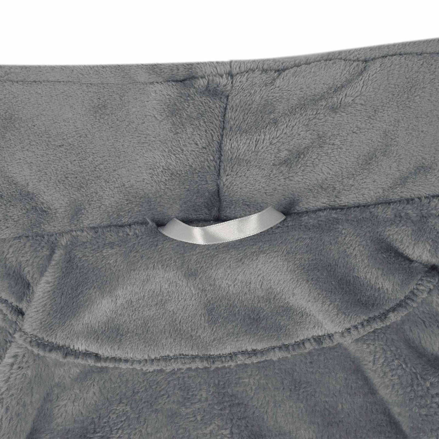 Bathrobe without Hood Dark Grey M Flannel