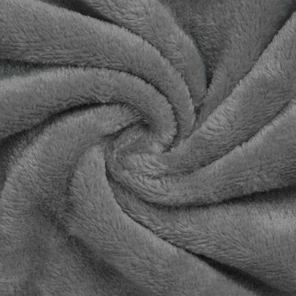 Bathrobe without Hood Dark Grey M Flannel