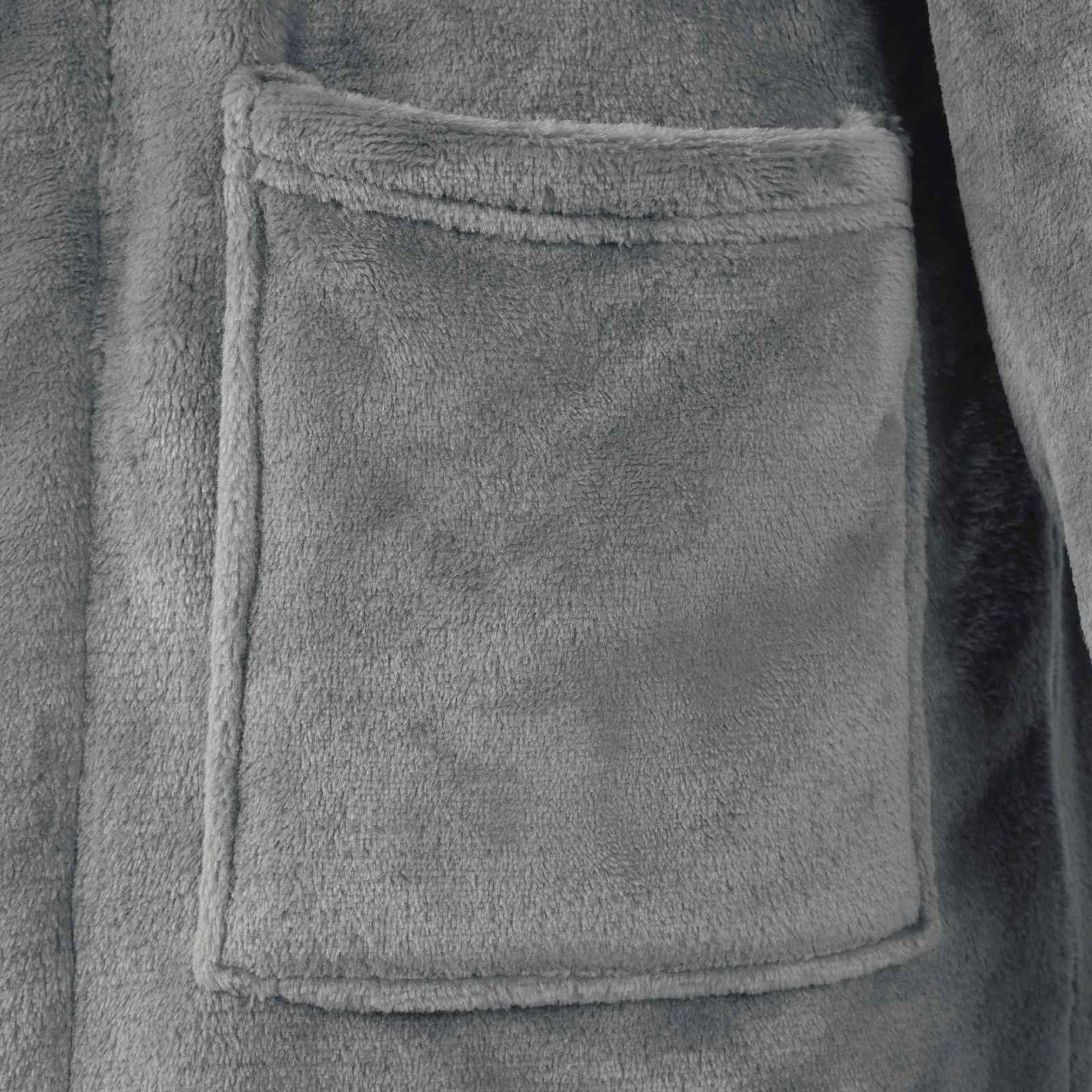 Bathrobe without Hood Dark Grey XXXL Flannel