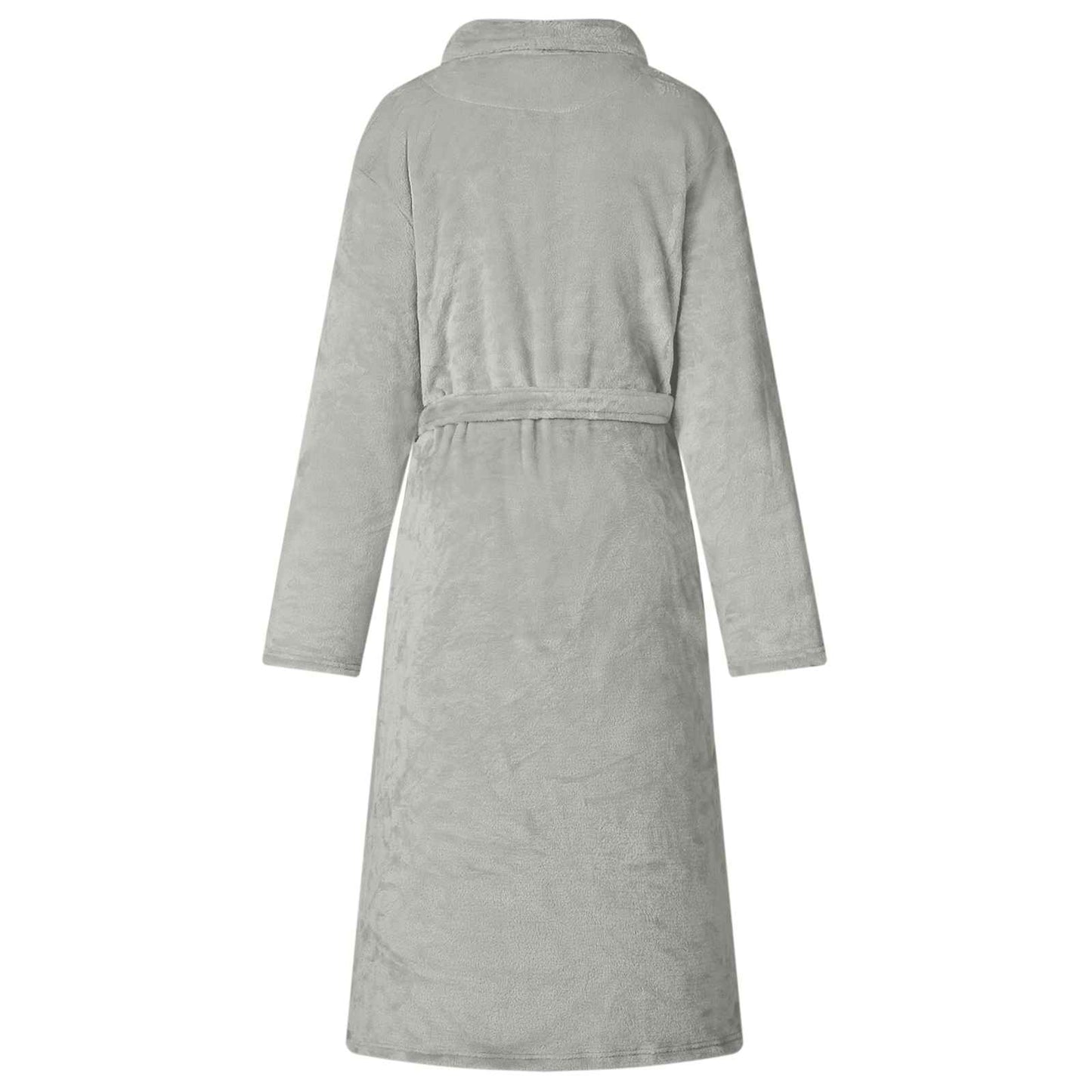 Bathrobe without Hood Grey M Flannel