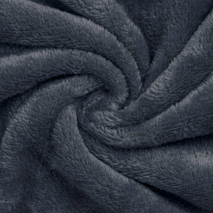 Bathrobe without Hood Navy Blue L Flannel