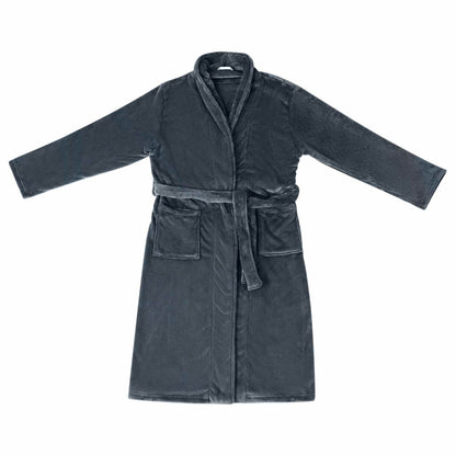 Bathrobe without Hood Navy Blue XL Flannel