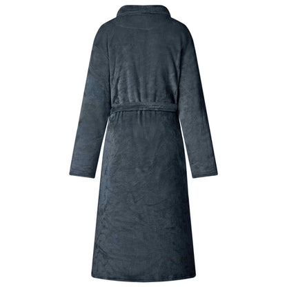 Bathrobe without Hood Navy Blue XXL Flannel