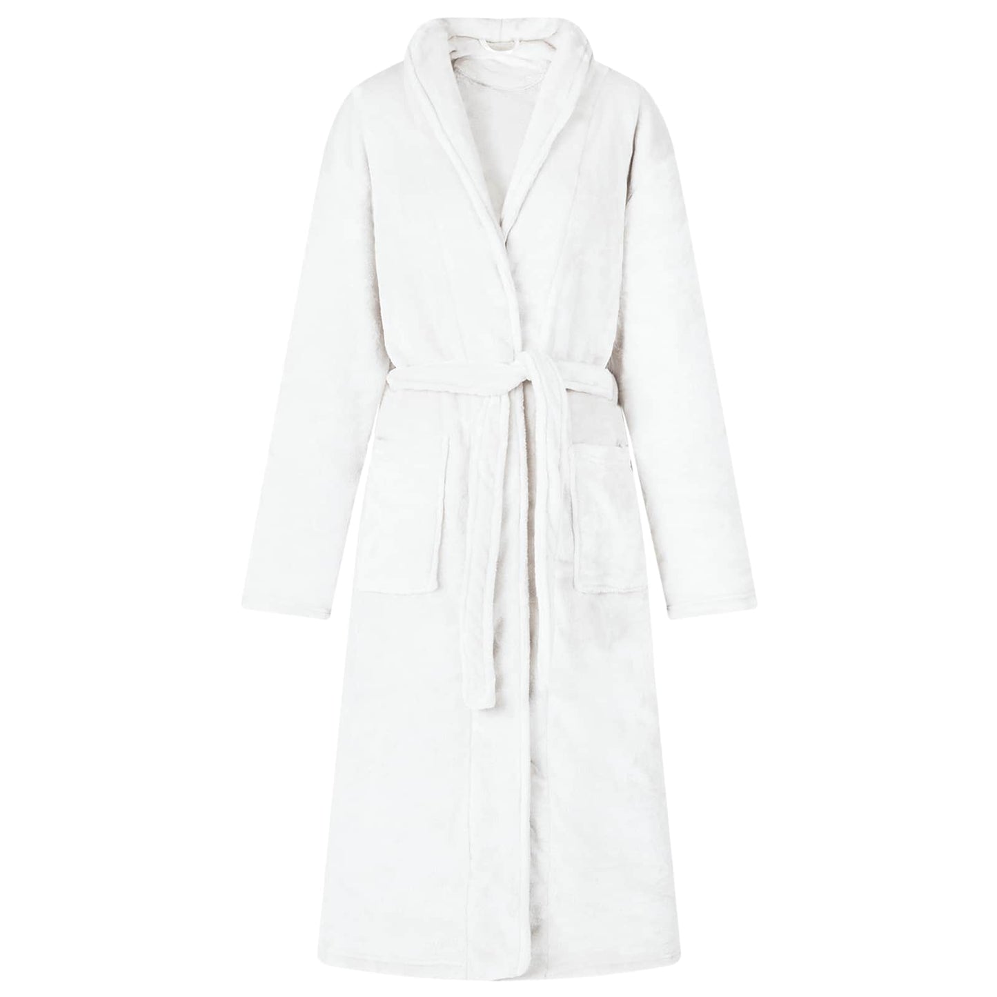 Bathrobe without Hood White S Flannel