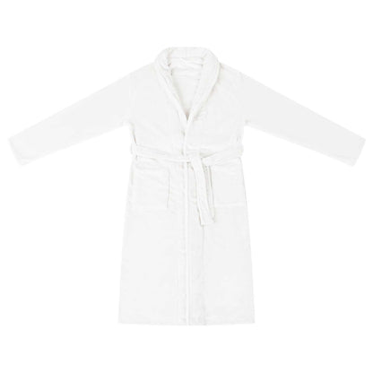 Bathrobe without Hood White S Flannel