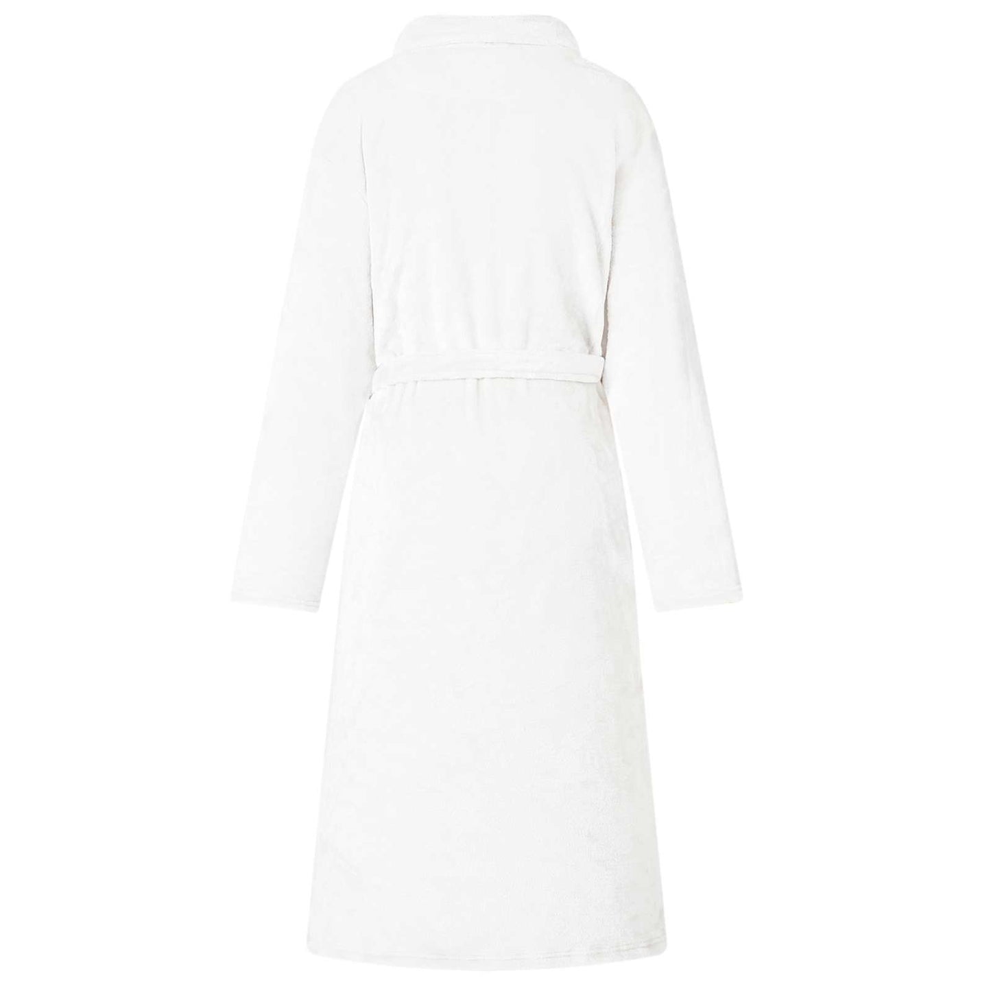 Bathrobe without Hood White M Flannel