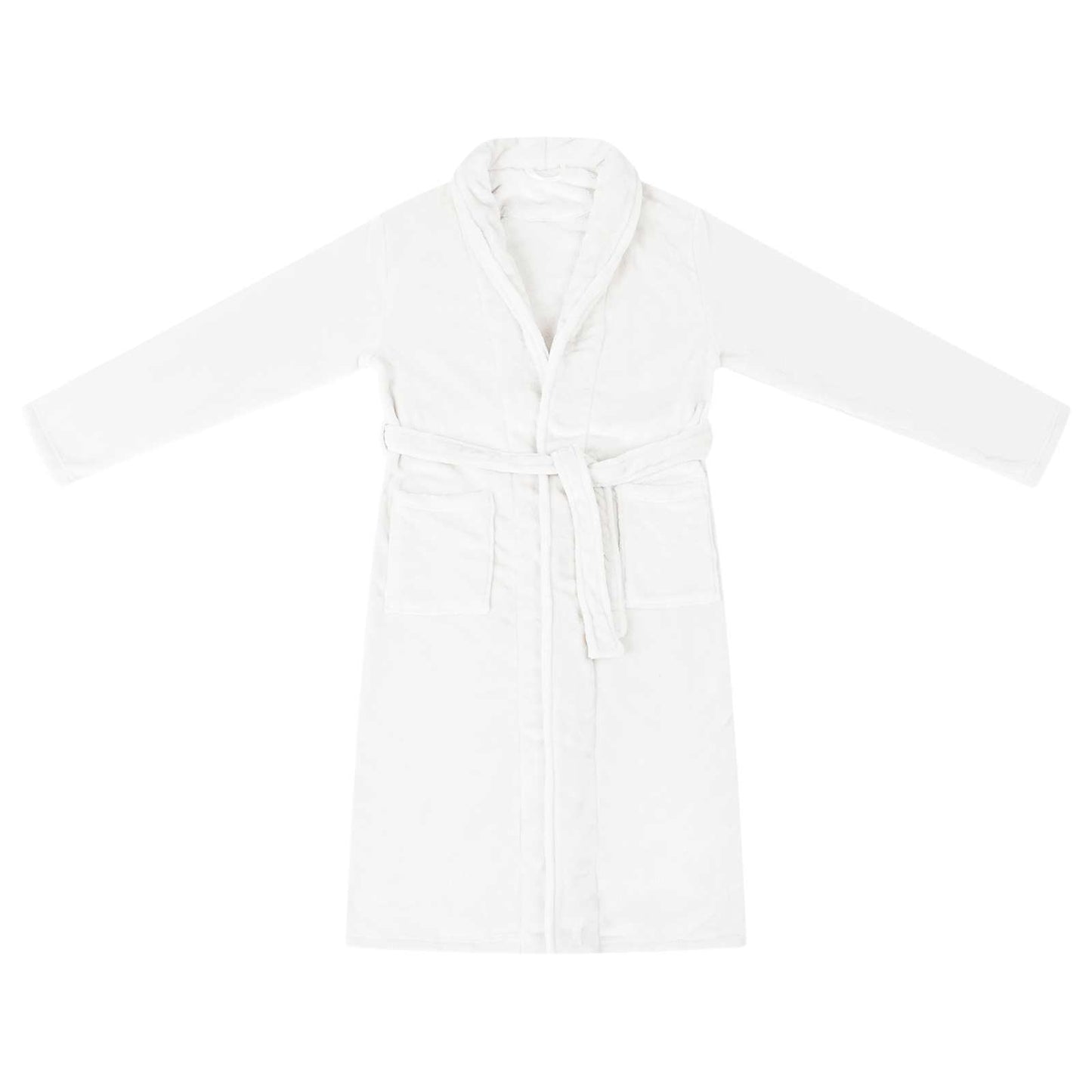 Bathrobe without Hood White XXXL Flannel