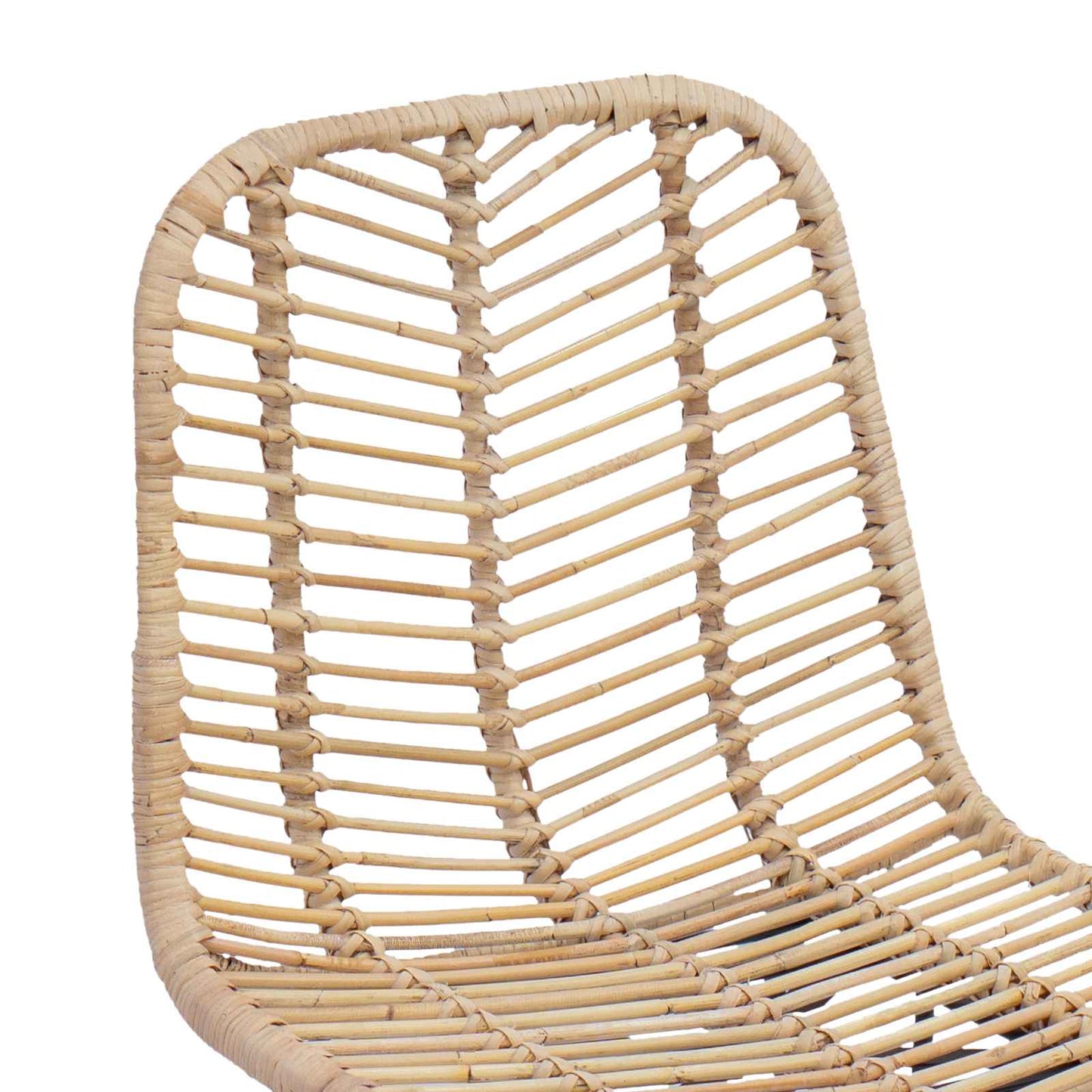 Bar Chair 2 pcs 44.5 x 54.5 x 97.5 cm Rattan and Iron