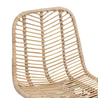 Bar Chair 2 pcs 44.5 x 54.5 x 97.5 cm Rattan and Iron