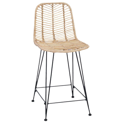 Bar Chair 2 pcs 44.5 x 54.5 x 97.5 cm Rattan and Iron