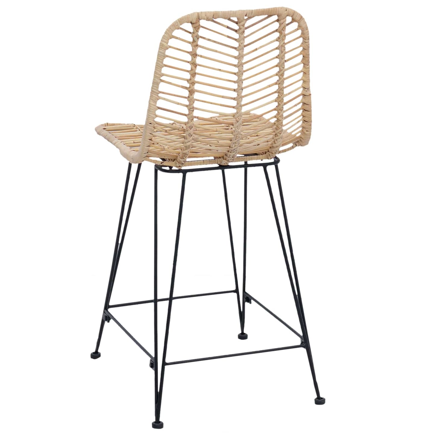 Bar Chair 2 pcs 44.5 x 54.5 x 97.5 cm Rattan and Iron
