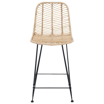 Bar Chair 2 pcs 44.5 x 54.5 x 97.5 cm Rattan and Iron