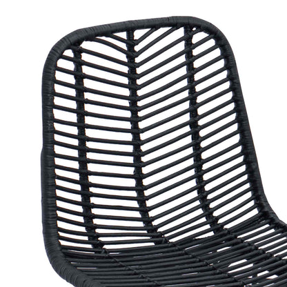 Bar Chair 2 pcs 44.5 x 54.5 x 97.5 cm Rattan and Iron