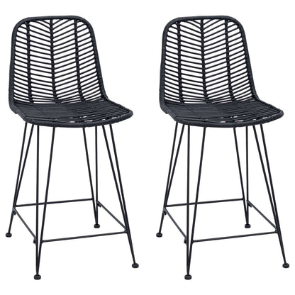 Bar Chair 2 pcs 44.5 x 54.5 x 97.5 cm Rattan and Iron