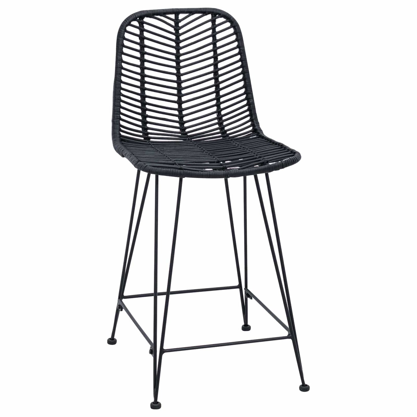 Bar Chair 2 pcs 44.5 x 54.5 x 97.5 cm Rattan and Iron