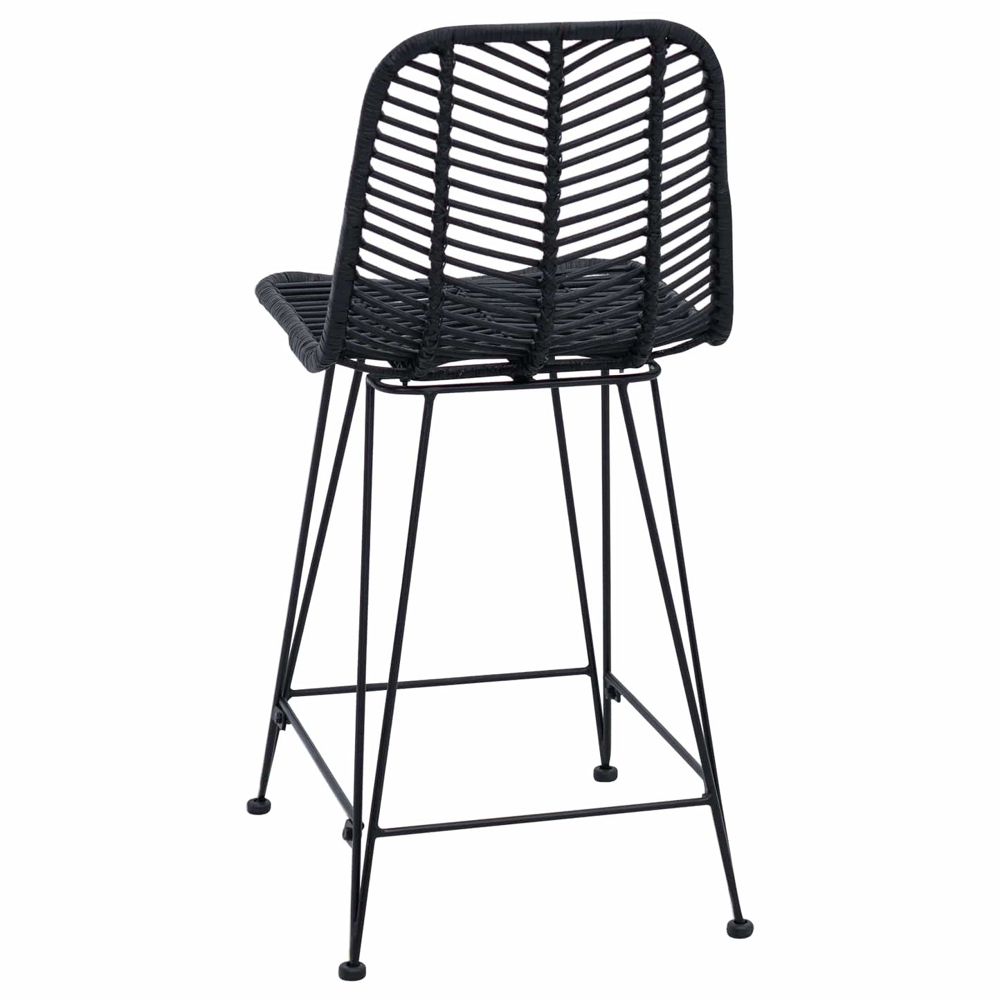 Bar Chair 2 pcs 44.5 x 54.5 x 97.5 cm Rattan and Iron