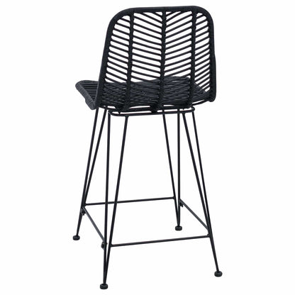 Bar Chair 2 pcs 44.5 x 54.5 x 97.5 cm Rattan and Iron