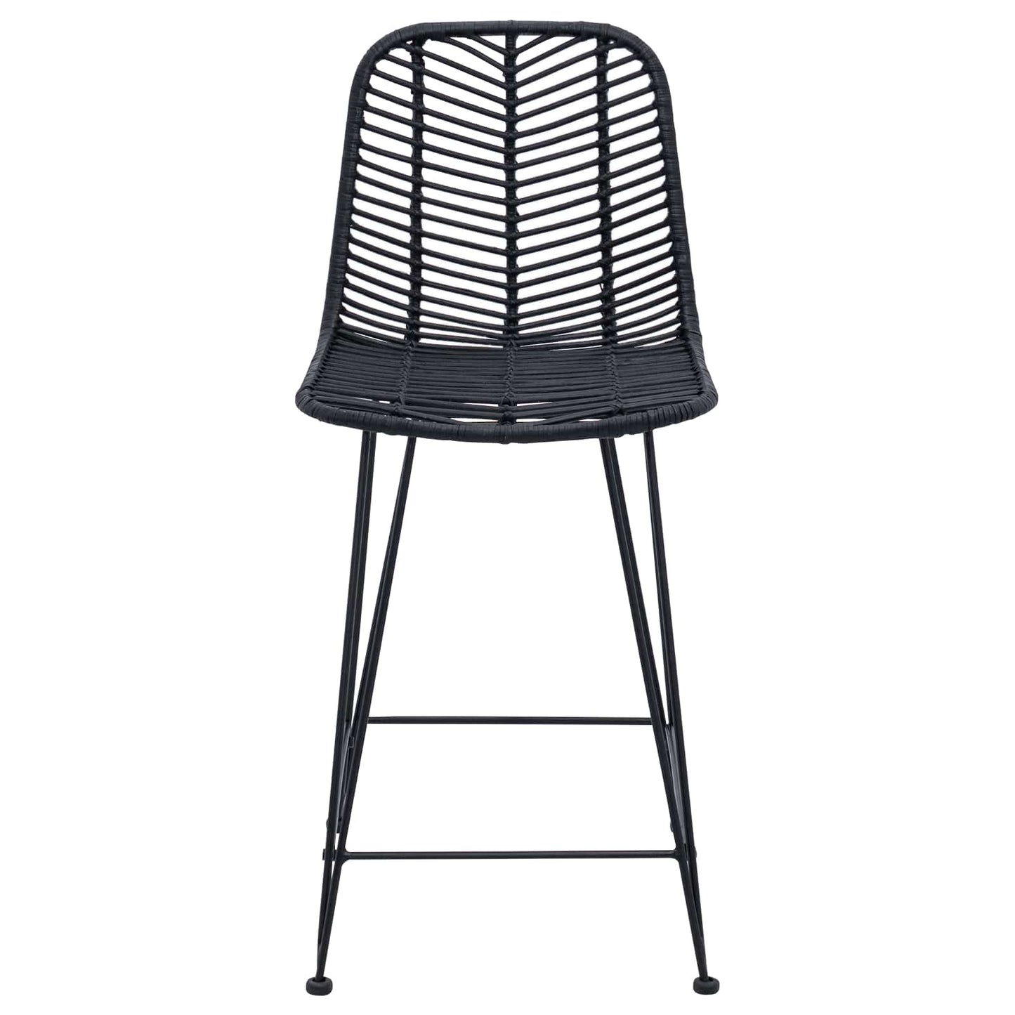 Bar Chair 2 pcs 44.5 x 54.5 x 97.5 cm Rattan and Iron