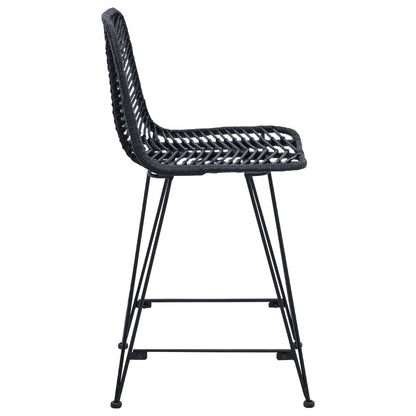 Bar Chair 2 pcs 44.5 x 54.5 x 97.5 cm Rattan and Iron