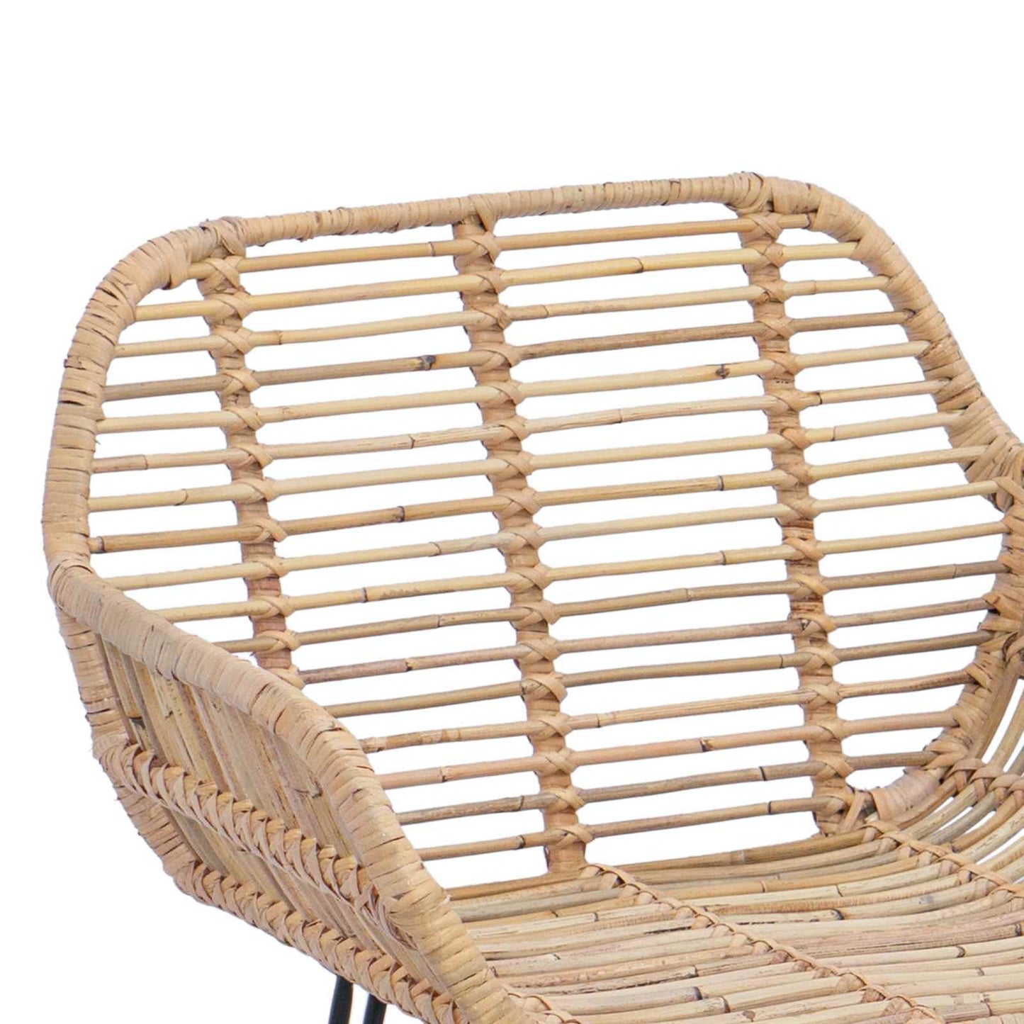 Bar Chair 2 pcs 55 x 52 x 105 cm Rattan and Iron
