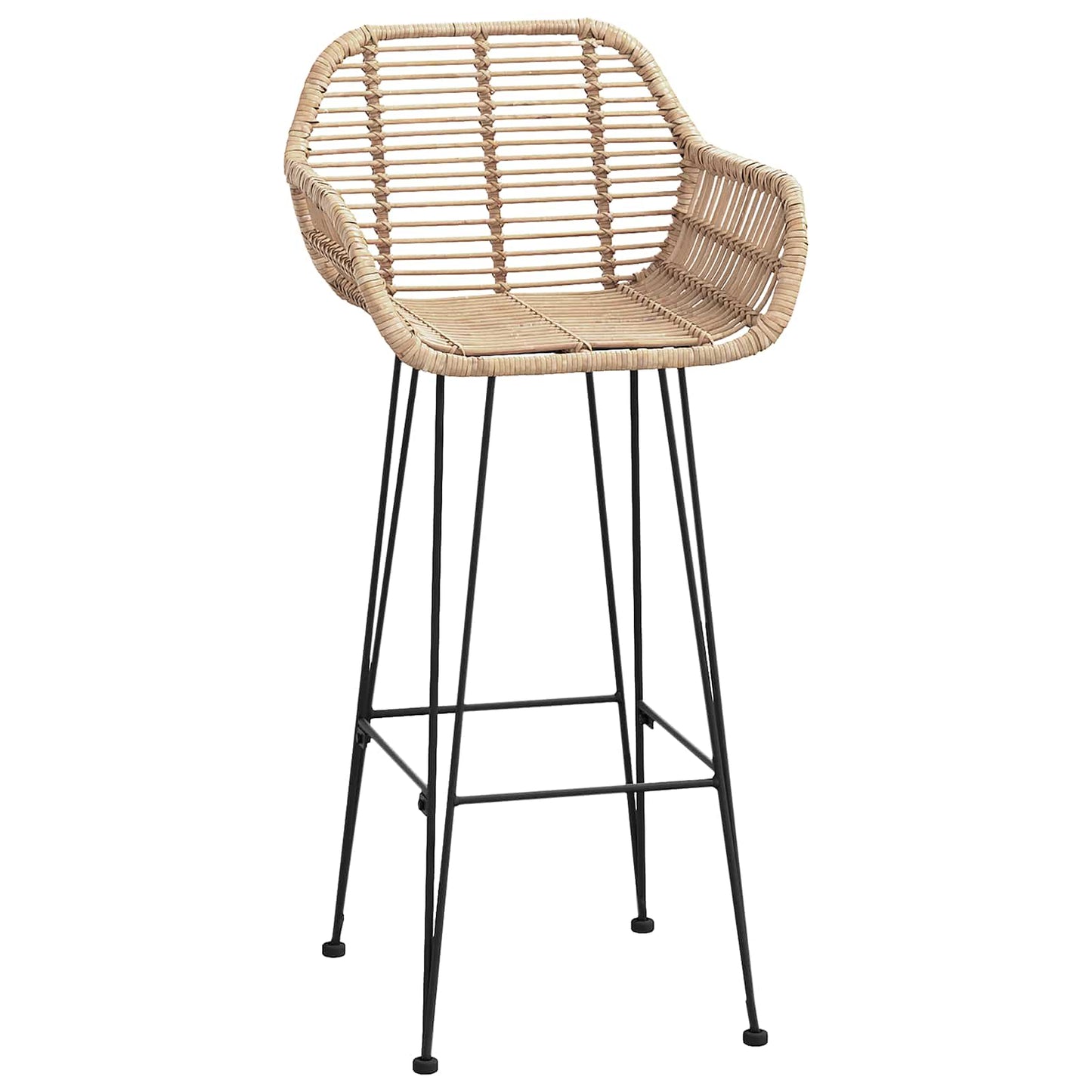 Bar Chair 2 pcs 55 x 52 x 105 cm Rattan and Iron