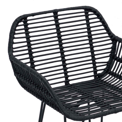 Bar Chair 2 pcs 55 x 52 x 105 cm Rattan and Iron