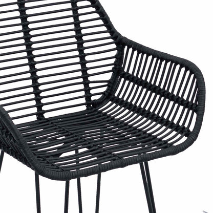 Bar Chair 2 pcs 55 x 52 x 105 cm Rattan and Iron