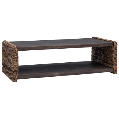 Coffee Table Natural 110 x 55 x 35 cm Solid Mahogany Wood