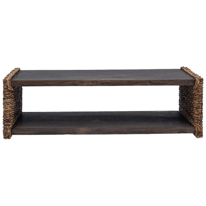 Coffee Table Natural 110 x 55 x 35 cm Solid Mahogany Wood
