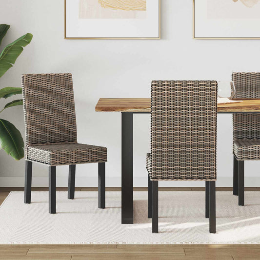 Dining Chair GENDT 2 pcs Solid Mahogany Wood Black Wash