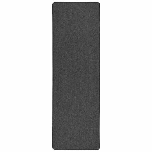 Carpet Runner Dark Grey 100 x 250 cm 100% Polypropylene