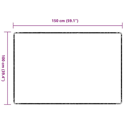 Carpet Runner Light Grey 100 x 150 cm 100% Polypropylene