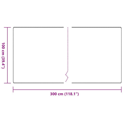 Carpet Runner Light Grey 100 x 300 cm 100% Polypropylene
