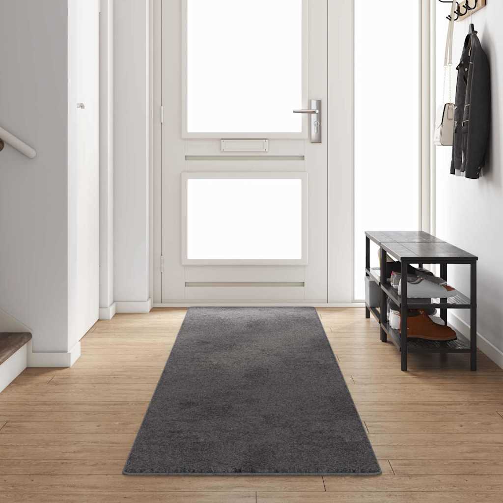 Carpet Runner Grey 80 x 400 cm 100% Polypropylene Tuft