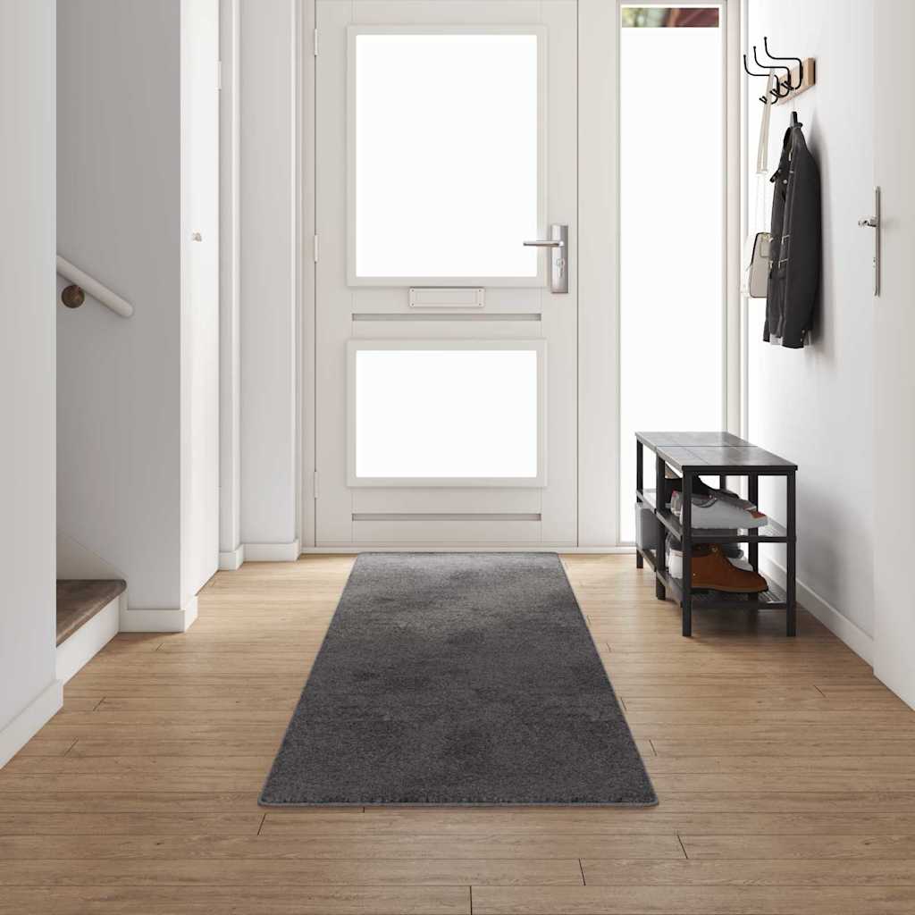 Carpet Runner Grey 80 x 500 cm 100% Polypropylene Tuft
