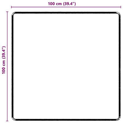 Carpet Runner Grey 100 x 100 cm 100% Polypropylene Tuft
