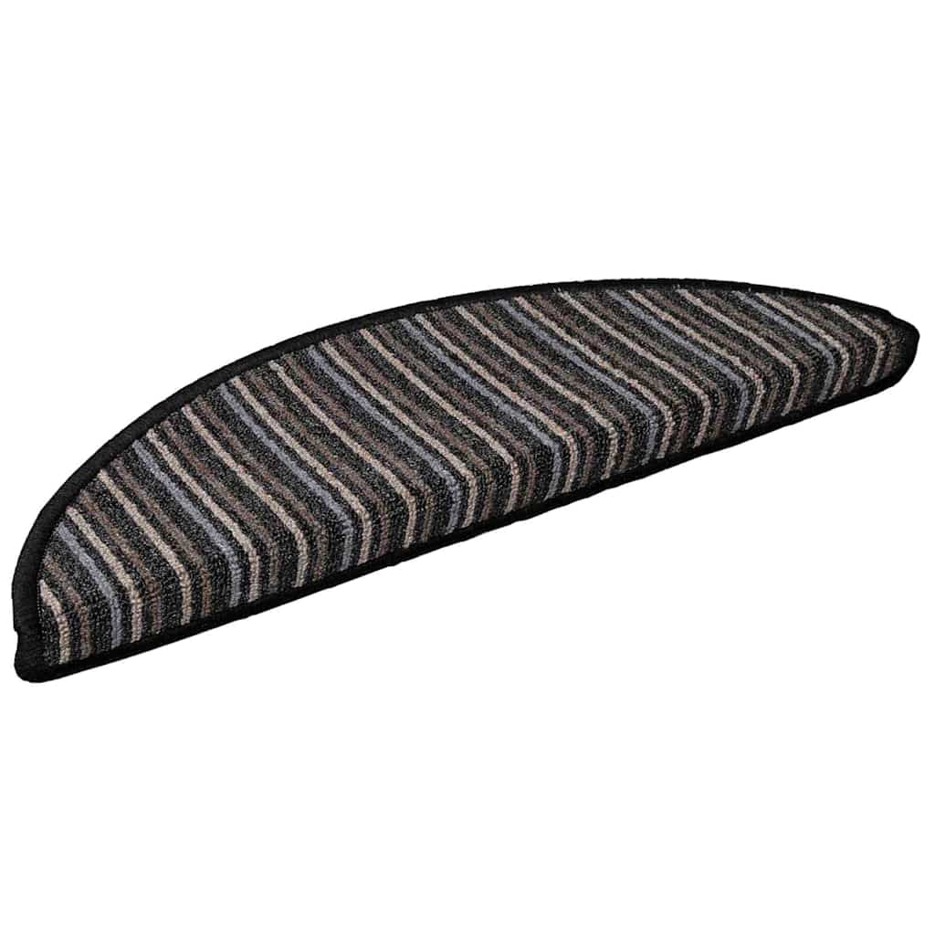 Self-adhesive Stair Mats 15 pcs Anthracite 56 x 17 x 3 cm