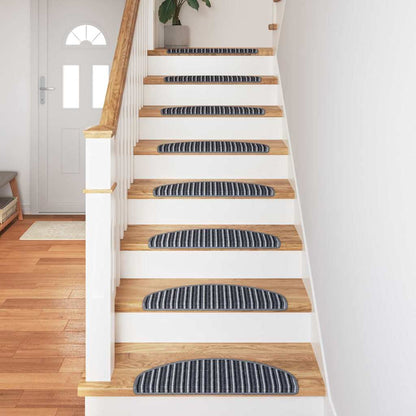 Self-adhesive Stair Mats 15 pcs Grey 65 x 21 x 4 cm