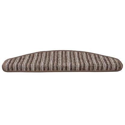 Self-adhesive Stair Mats 15 pcs Brown 65 x 21 x 4 cm