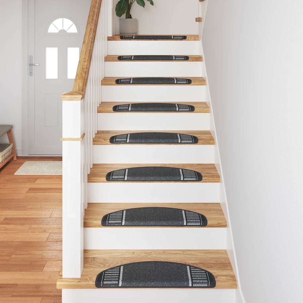 Self-adhesive Stair Mats 15 pcs Anthracite 65 x 21 x 4 cm
