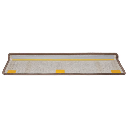 Self-adhesive Stair Mats 15 pcs 65 x 21 x 4 cm Non-Slip Brown