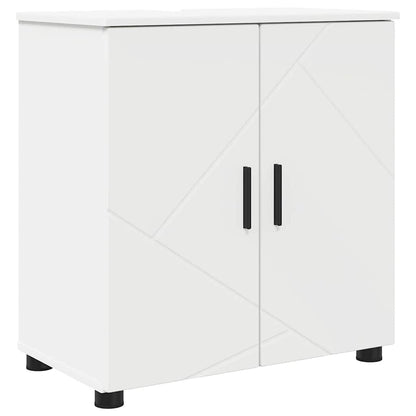Bathroom Furniture Set 2 pcs White Engineered wood & Metal