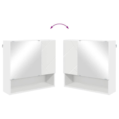 Bathroom Furniture Set 2 pcs White Engineered wood & Metal