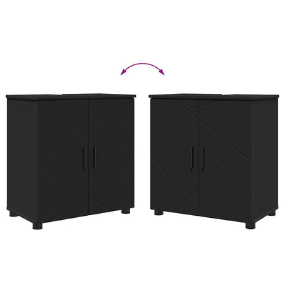 Bathroom Furniture Set 2 pcs Black 61 x 35 x 64 cm