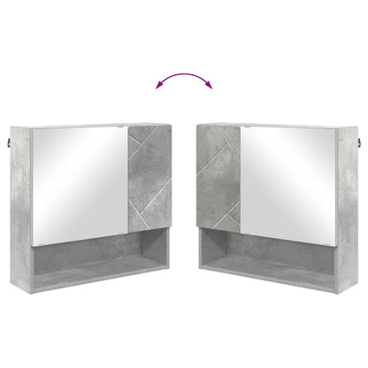 Bathroom Furniture Set Wall-mounted 2 pcs Concrete Grey