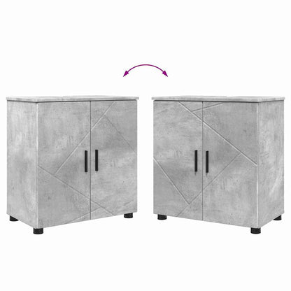 Bathroom Furniture Set Wall-mounted 2 pcs Concrete Grey
