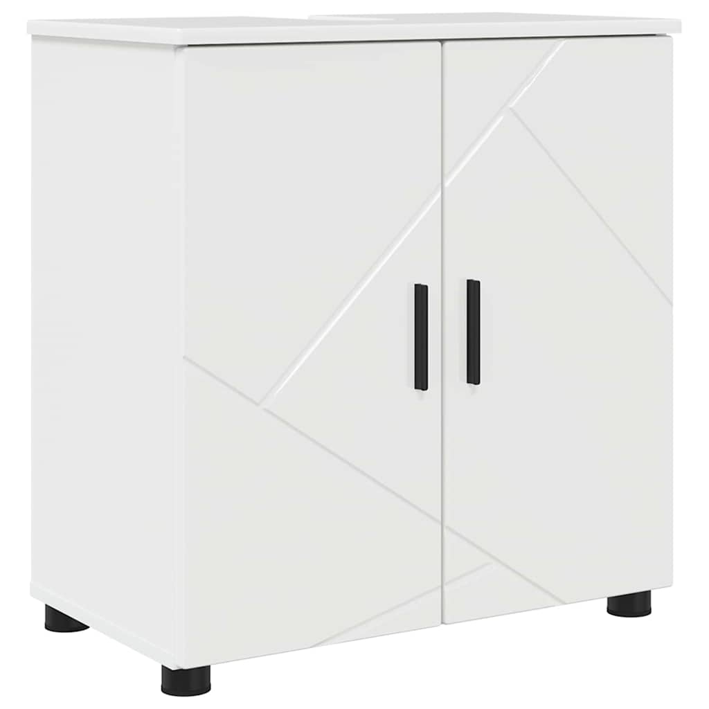 Bathroom Furniture Set Wall-mounted 2 pcs High Gloss White